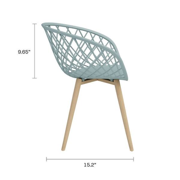 dimension image slide 7 of 8, Jamesdar Kurv Mid-Century Modern Lightweight Mini Chair (Set of 2)