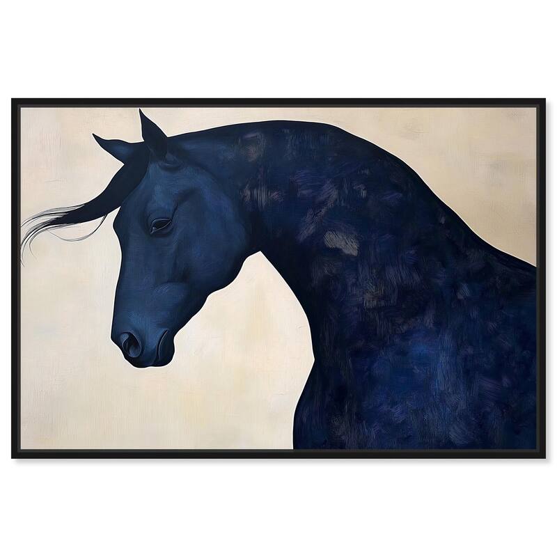 Blue Horse I Canvas by Art Remedy - Black - 24" x 16"
