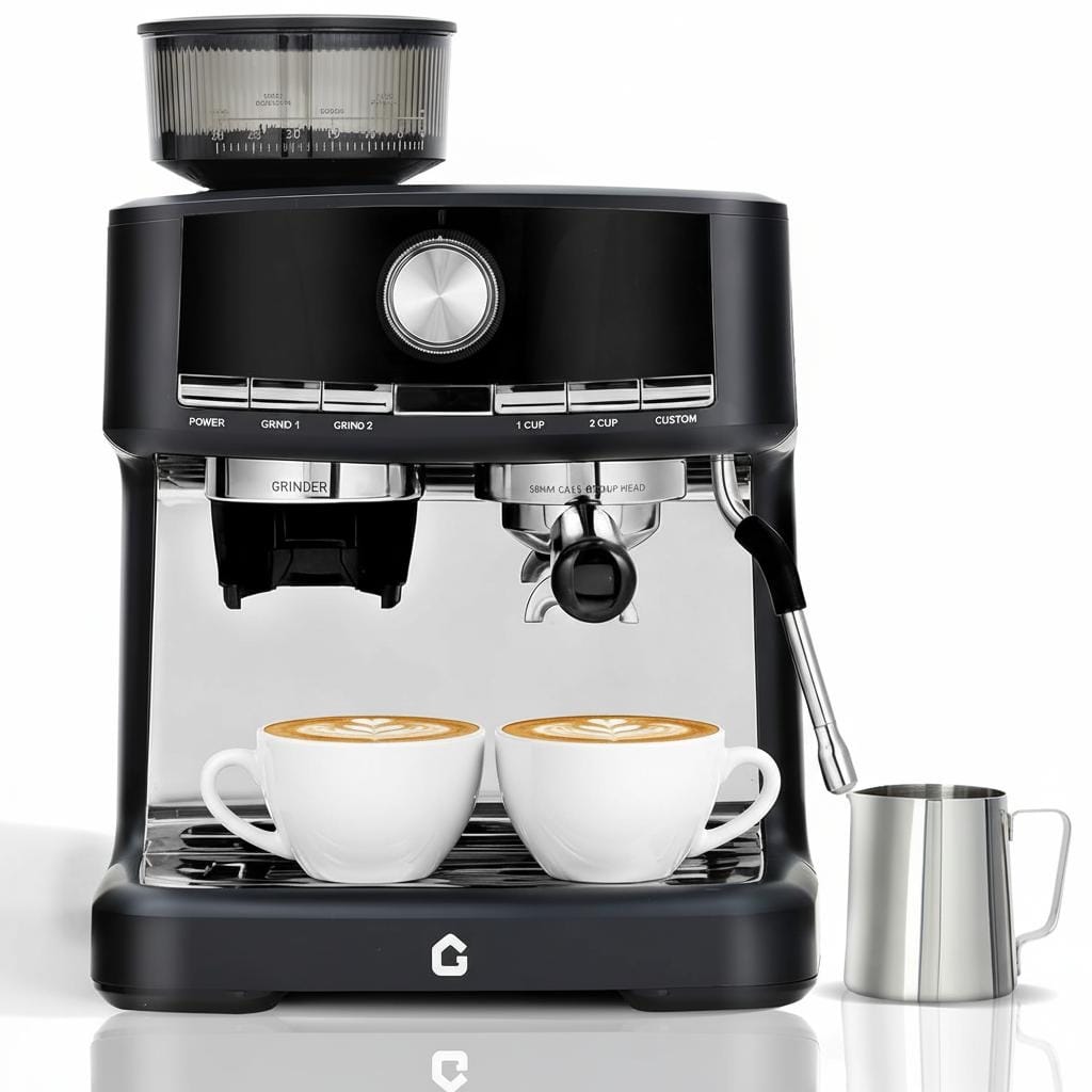 Espresso Machine, with Grinder, 1.5l Removable Water Tank