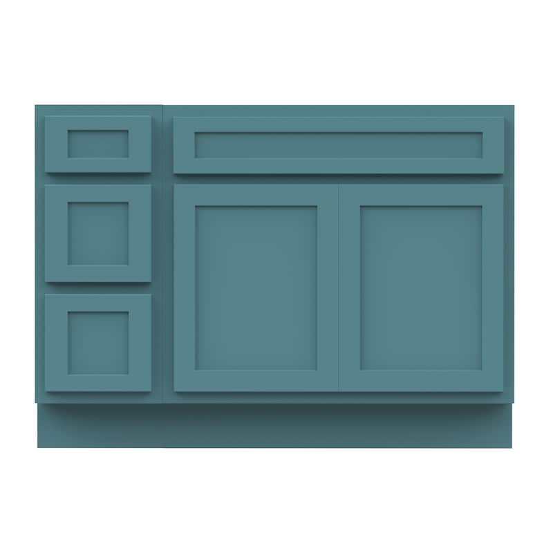 Vanity Art 42" Oak Freestanding Bathroom Vanity Cabinet without Top