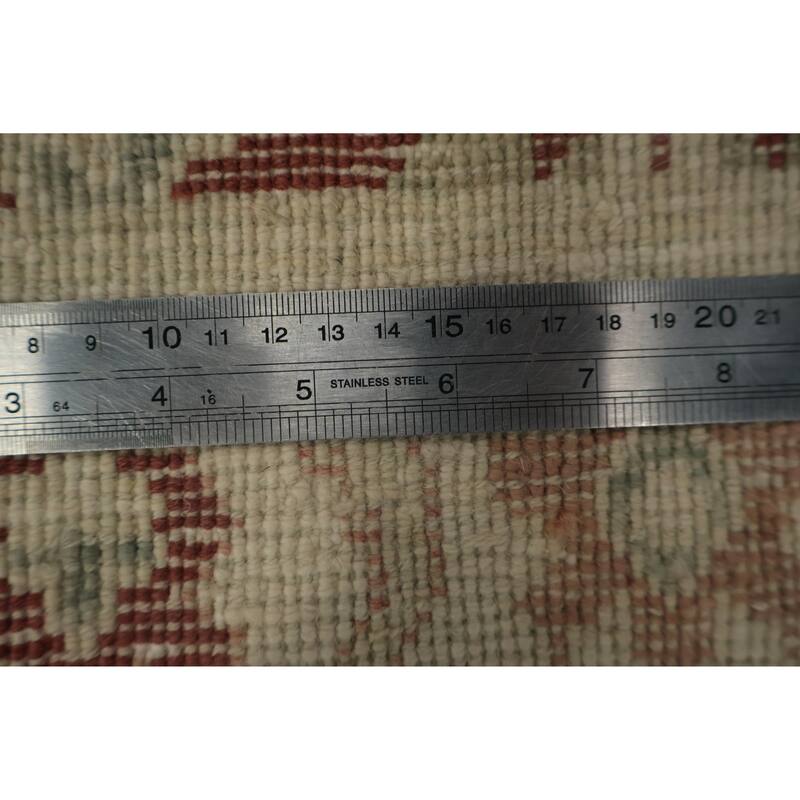 Hand Knotted Oriental 100% Wool Carpet Traditional All-Over Oranges & Rust Ziegler Area Rug - 3' 1'' X 1' 11''