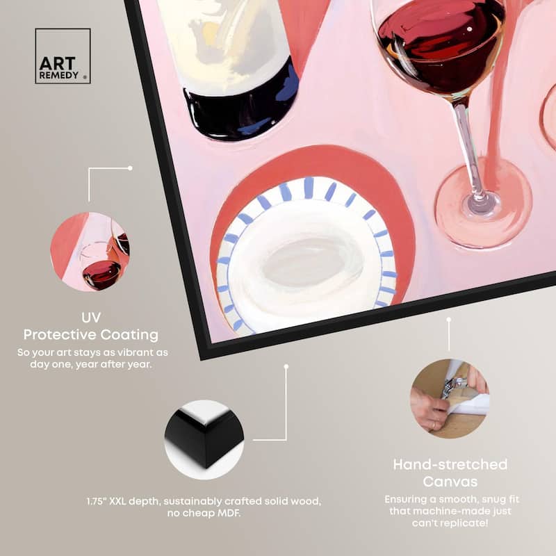 Summer Wine table Canvas by Art Remedy