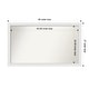 preview thumbnail 73 of 190, Wall Mirror Choose Your Custom Size - Extra Large, Blanco White Wood Outer Size: 46 x 27 in