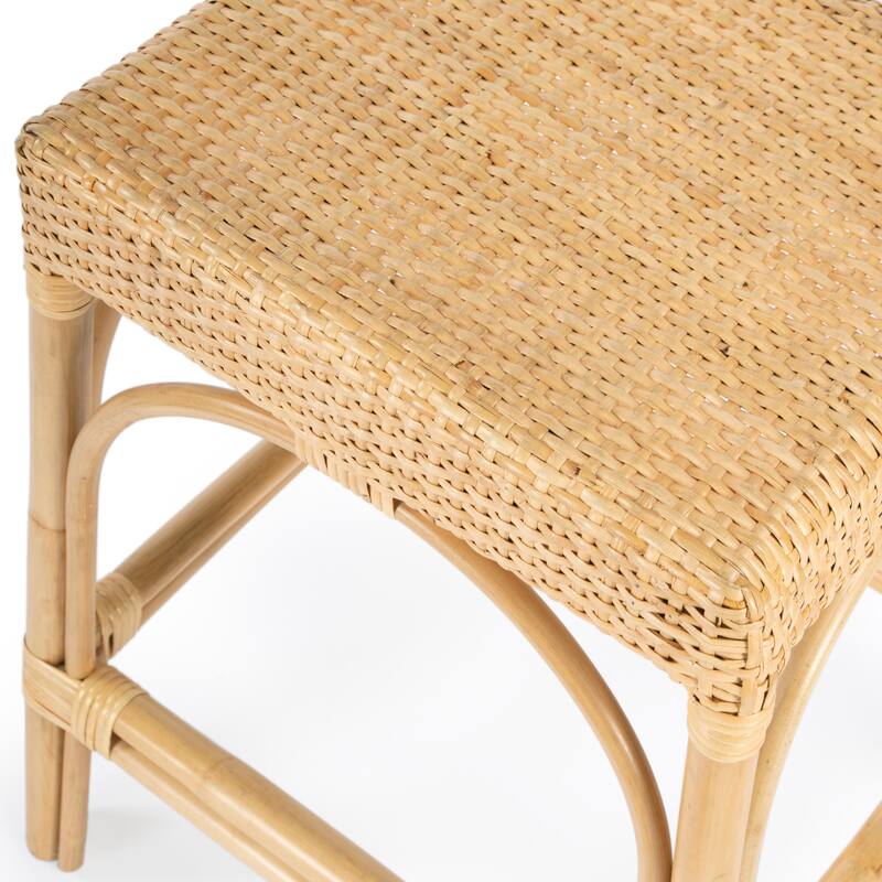 Robias 24.5" Rattan Rectangular Counter Stool