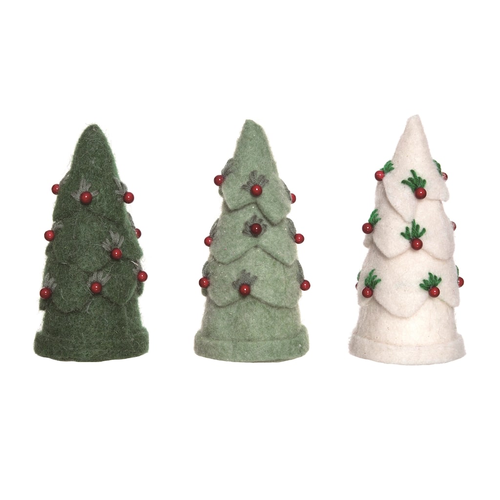 Transpac Christmas Red Glitter Cardinal Polyresin Tabletop Figurines Decorations Set of 4 Small, 3.25H inches