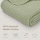 preview thumbnail 3 of 4, Baby Muslin Blanket - Large 40" X 40", Sage, By Comfy Cub - Sage