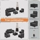 preview thumbnail 97 of 99, Outdoor Patio Furniture Set, All Weather PE Wicker Sectional Conversion Sofa set with Firepit(Optional)