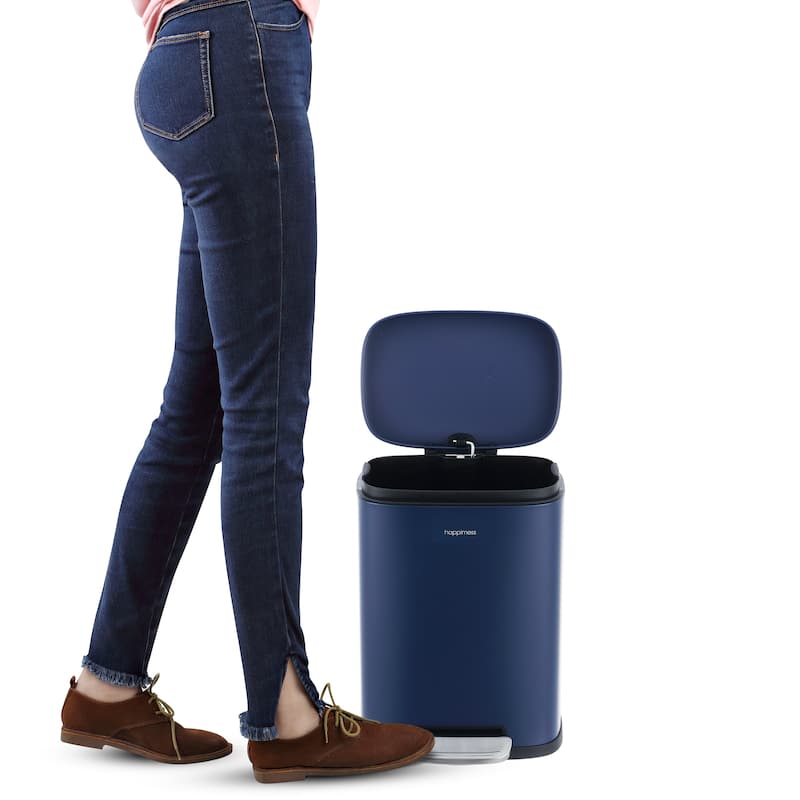 happimess 13-Gallon Trash Can with Soft-Close Lid and FREE Mini Trash Can