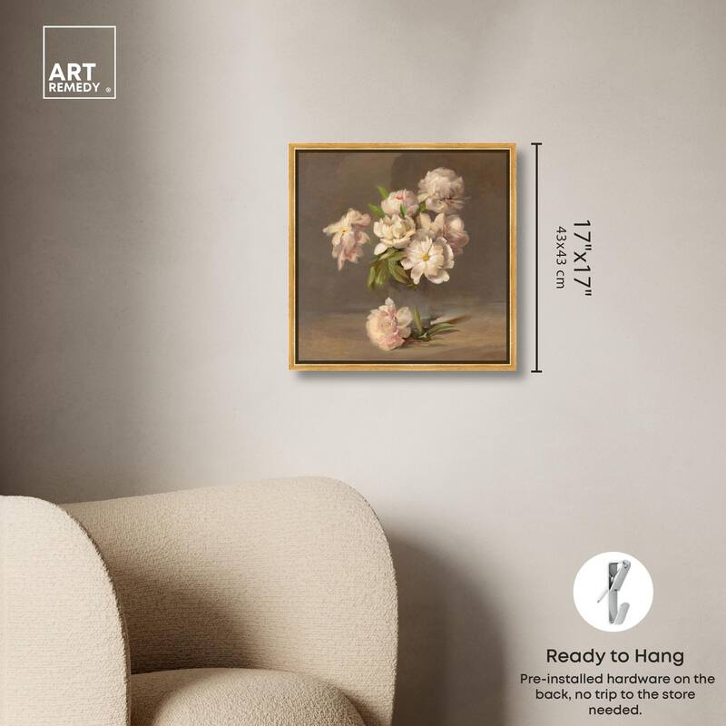 Porter Peonies in a Vase Canvas by Art Remedy