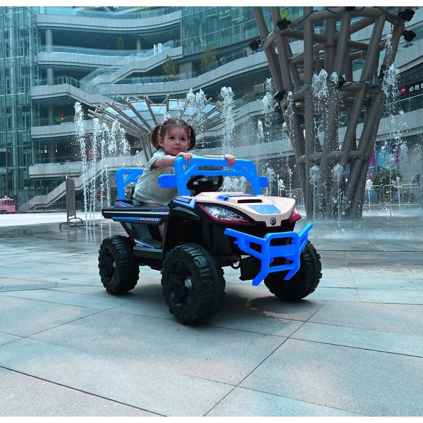 slide 2 of 26, Kids electric car, riding toys for kids with remote control Rechargeable Battery Powered Electric Car Blue