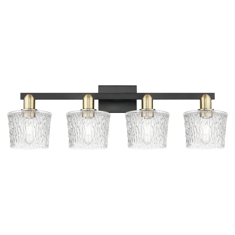 Innovations Lighting 716-4W-11-34 Niagara Vanity Niagara 4 Light 34" - Black Antique Brass / Clear