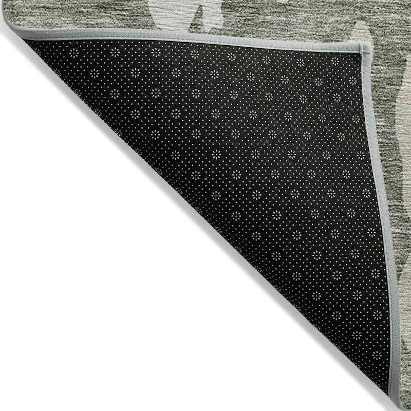 Machine Washable Indoor/ Outdoor Modern Abstract Chantille Rug