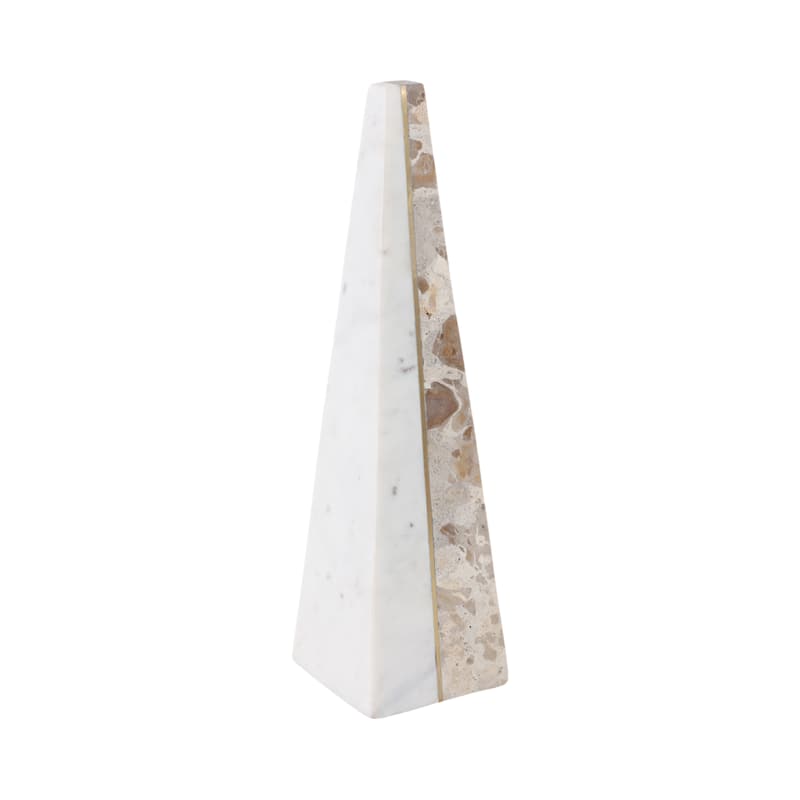 Stone Marble Decorative Object Modern Geometric Split Home Display