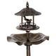 preview thumbnail 12 of 13, Outsunny 3-in-1 Resin Free Standing Garden Pedestal Bird Bath Bowl Feeder Planter - Bronze