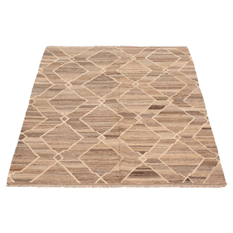 Sivas Taupe Kilim 5'2" x 6'6" - 5'2 x 6'6