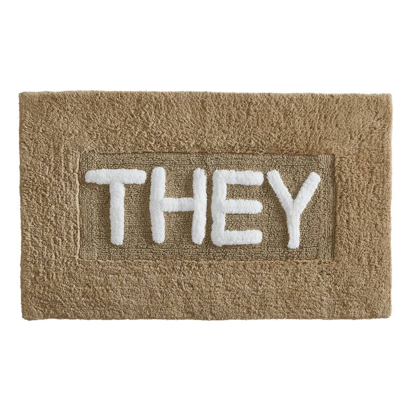 Jean Pierre Novelty "They" Cotton 21 x 34 in. Bath Rug
