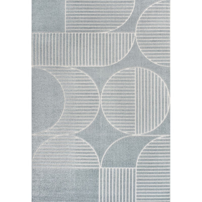 JONATHAN Y Dila Geometric Arch Scandi Striped Ivory/Cream Area Rug - 5 X 8 - Light Blue/Cream