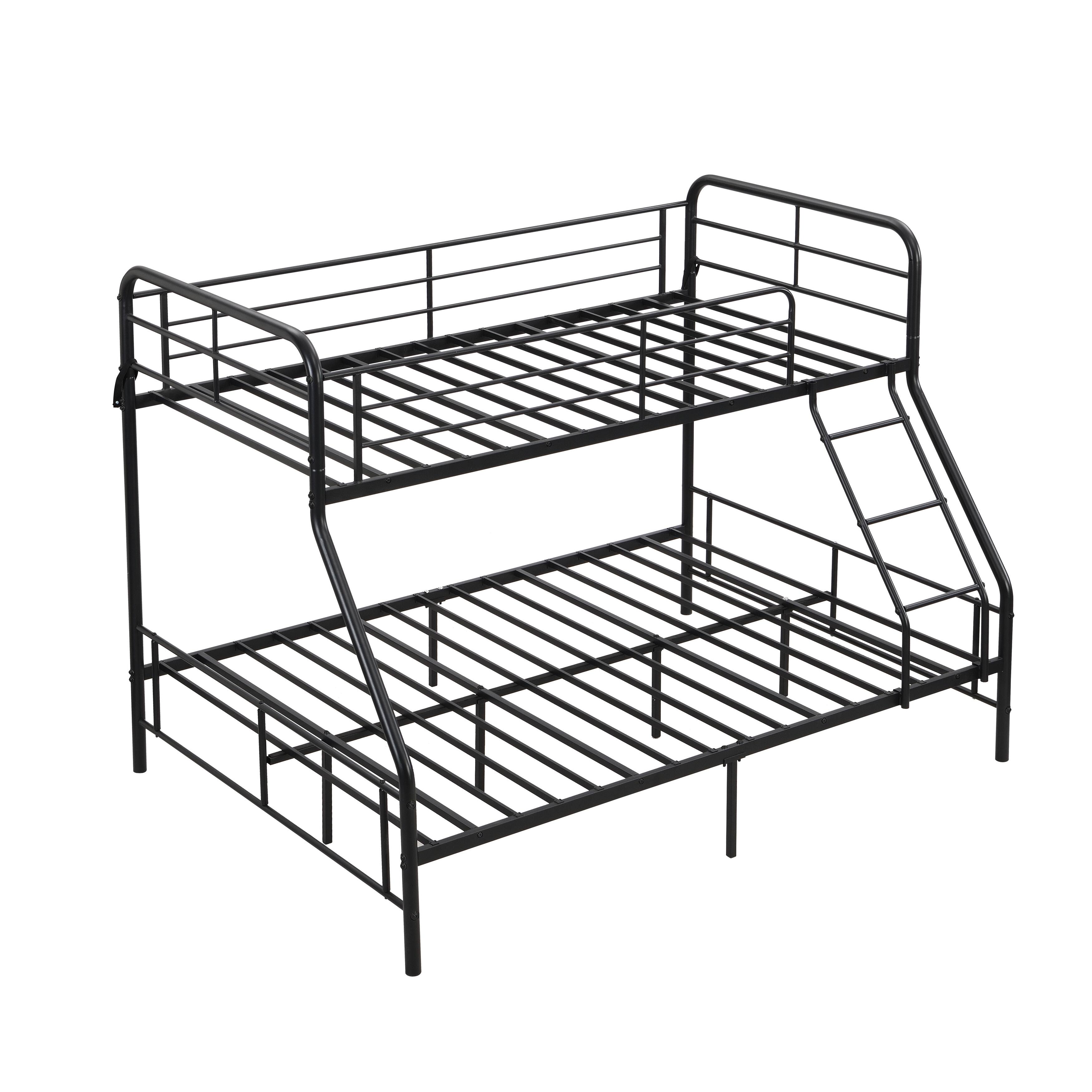 TwinOverFull Metal Bunk Bed with Ladder, Spacing Saving Design Metal