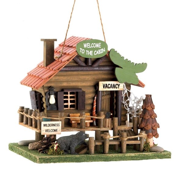 Novelty Woodland Cabin Birdhouse