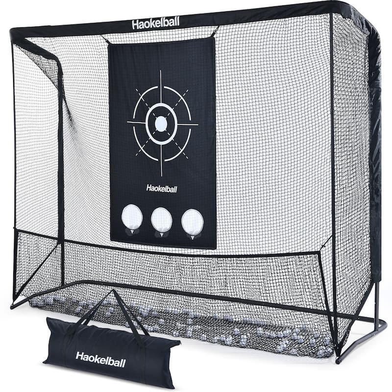 Haokelball Golf Net 10x7.5ft Golf Practice Net with Target Cloth Heavy Duty Golf Hitting Net
