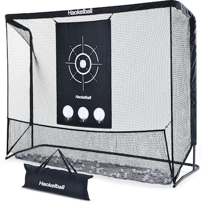 Haokelball Golf Net 10x7.5ft Golf Practice Net with Target Cloth Heavy Duty Golf Hitting Net