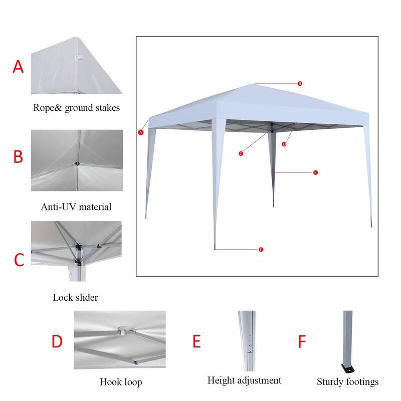 Ainfox 10 x 10 ft Pop up Canopy Tent Gazebo Party, Gazebo, Beach, Camping