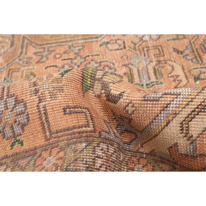 ECARPETGALLERY Hand-knotted Antalya Vintage Copper Wool Rug - 9'6 x 12'6