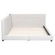 preview thumbnail 13 of 11, Beige Queen Size Upholstered Platform Bed w/ USB Ports Wood Ground Bed