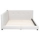 preview thumbnail 12 of 10, Upholstered Queen Size Platform Bed with USB Ports, Beige