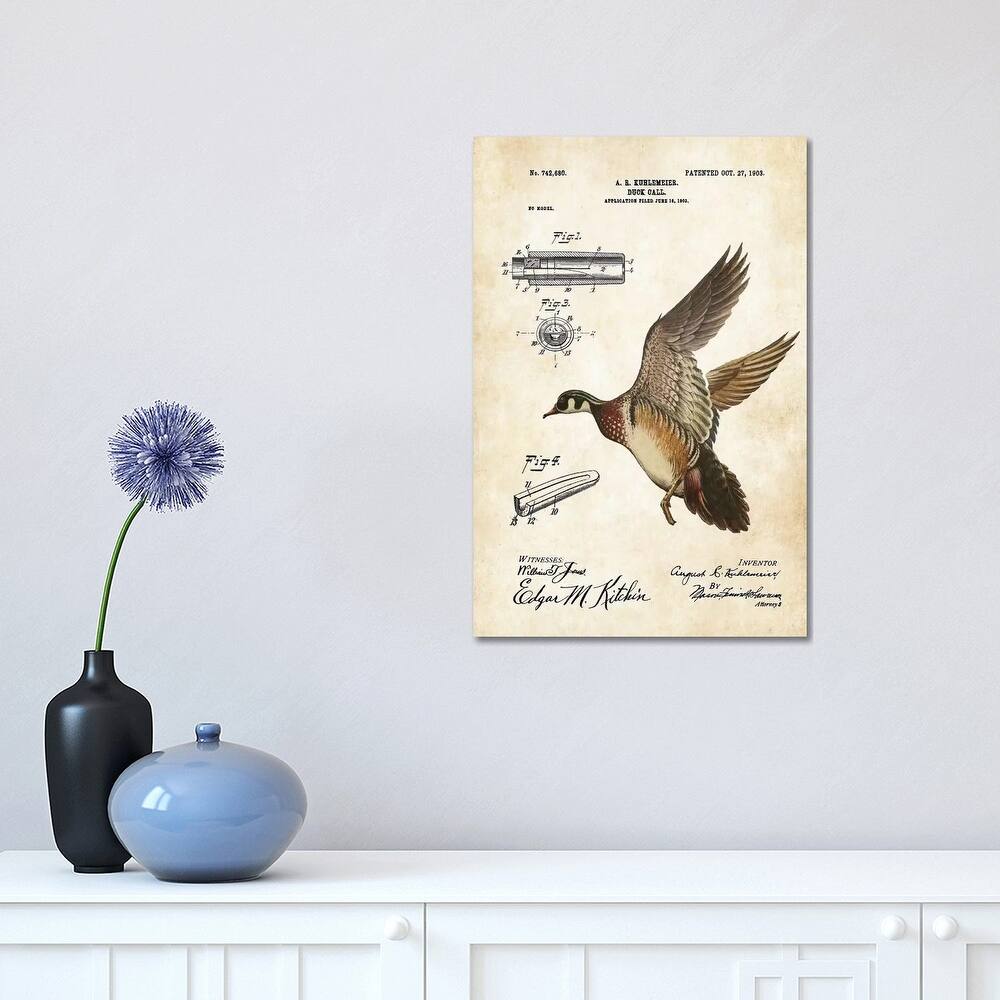 iCanvas "Duck Hunting" by Patent77 Canvas Print