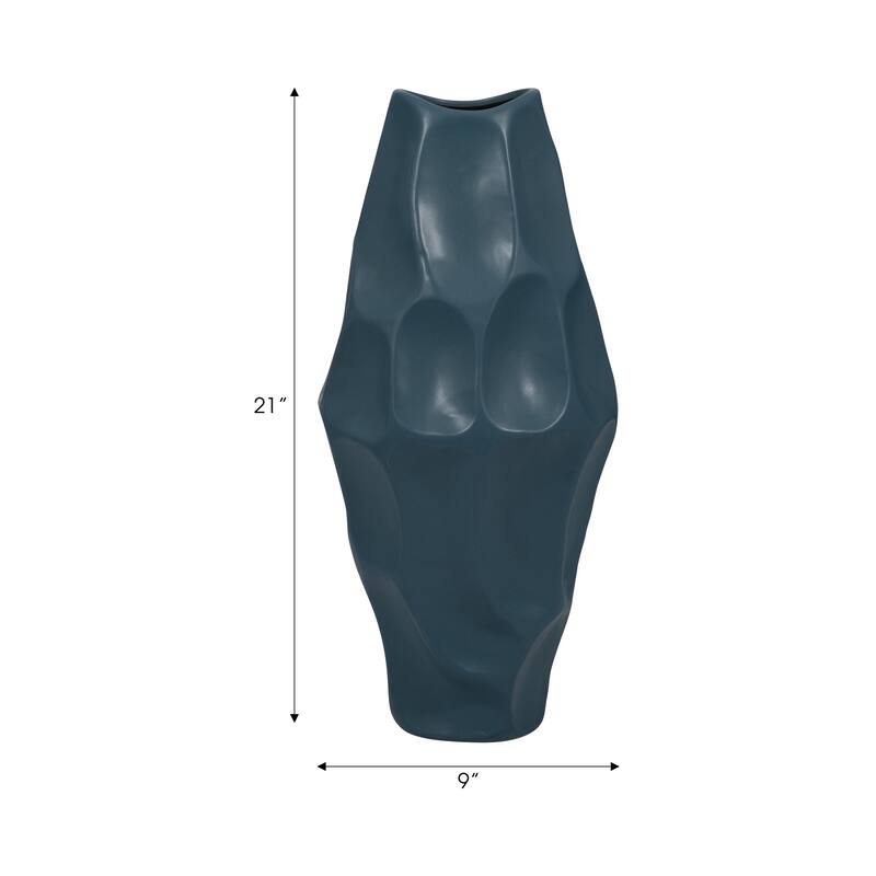 Ceramic Modern Arleta Decorative Vase - Teal