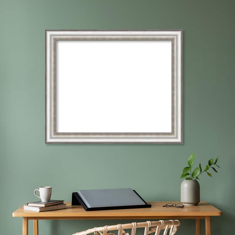 Amanti Art Salon Silver Framed Dry Erase Magnetic Board