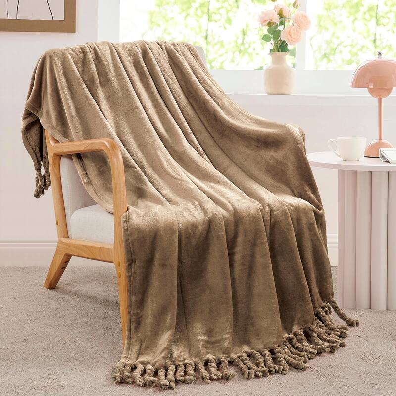 Rope Braided Flannel Fleece Throw