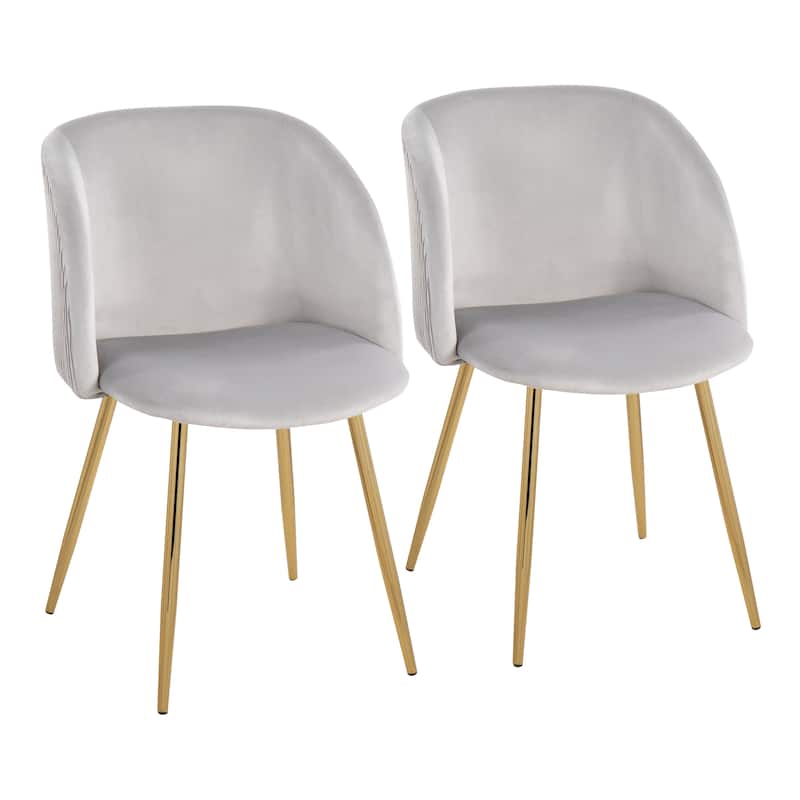 Silver Orchid Harding Pleated Waves Chair - Set of 2