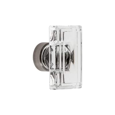 Grandeur CARR-CRYS-KNOB-LG Carre 1-3/4” Crystal Rectangular Emerald