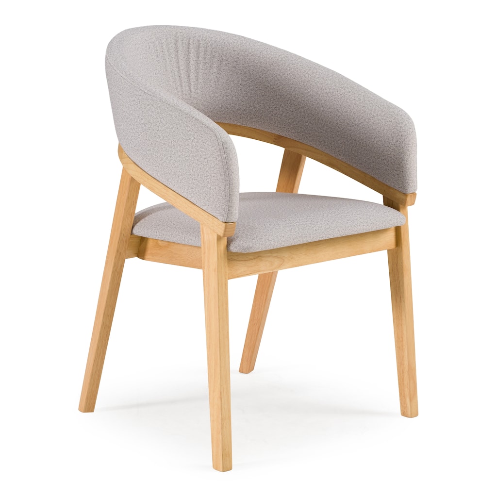 Modrest Truman Mid-Century Modern Grey & Natural Oak Dining Chair