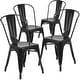 preview thumbnail 44 of 164, Metal Indoor/ Outdoor Stackable Bistro Chair (Set of 4)