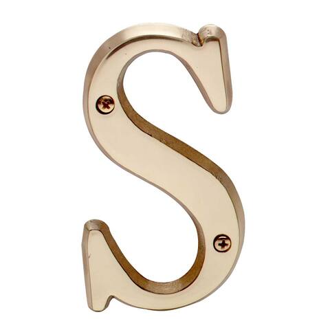 Letter S House Letters Solid Bright Brass 4 Renovator's Supply