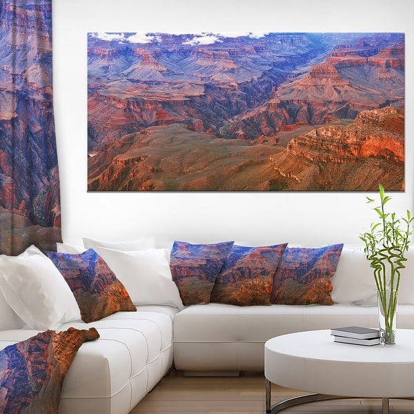 Blue and Red Grand Canyon View - Landscape Artwork Print on Canvas ...