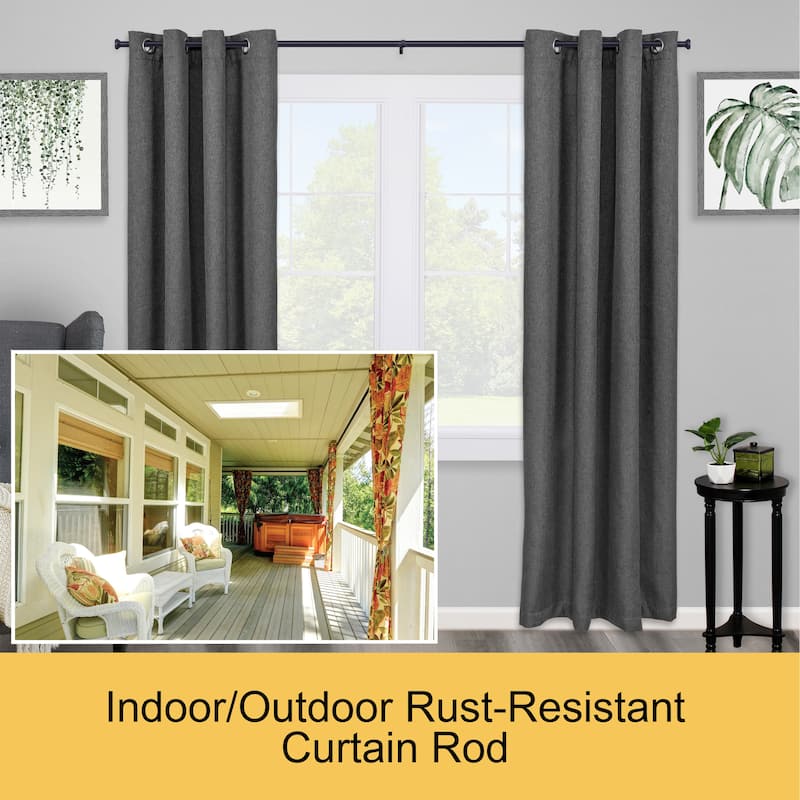 Kenney Weaver 1" Indoor/Outdoor Rust-Resistant Curtain Rod