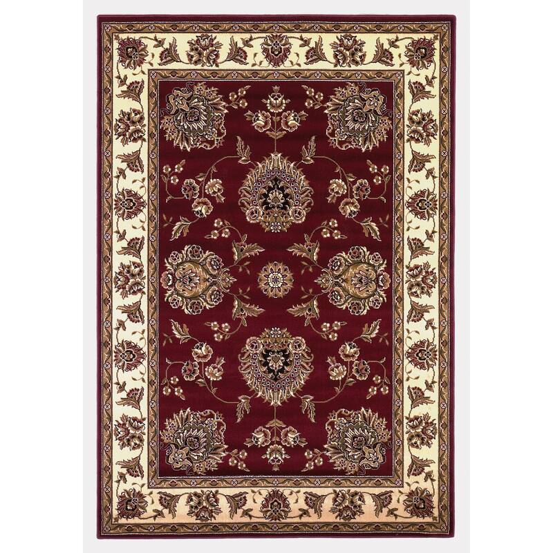 Domani Lexington Classic Floral Area Rug - 7'7" Round - Red/Ivory