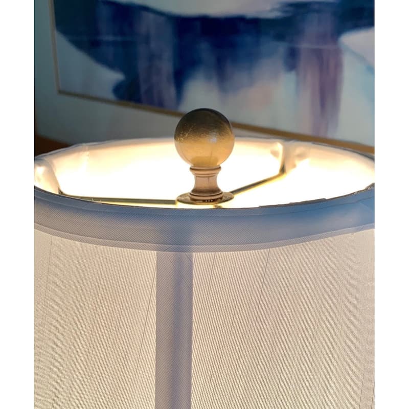 Sphere Round Lamp Finial Antique Brass 1.75"h