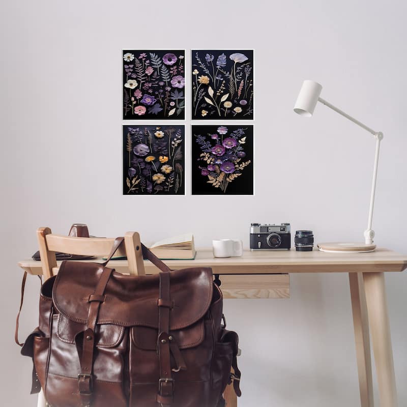 Stupell Dimensional Cottage Flower Sprigs Wall Plaque Art Design By Heidi Kuntz (Set of 4)