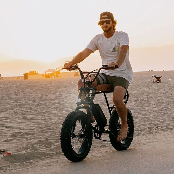 20 Fat Tire Electric Bike 500W Motor Snow Mountain Electric Bicycle with Long Banana Seat Bed Bath Beyond 36207473