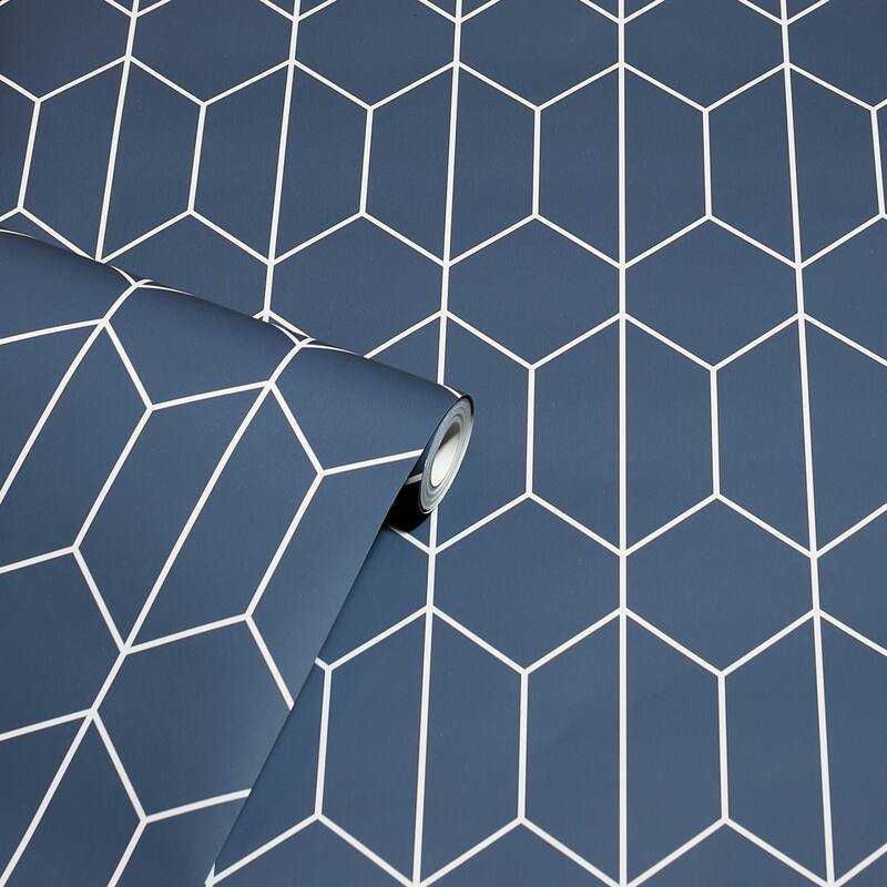 Arthouse Orson Navy Trellis Wallpaper