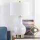 preview thumbnail 3 of 3, SAFAVIEH Lighting 27-inch Louvre White Table Lamp - 15"x15"x27.5"