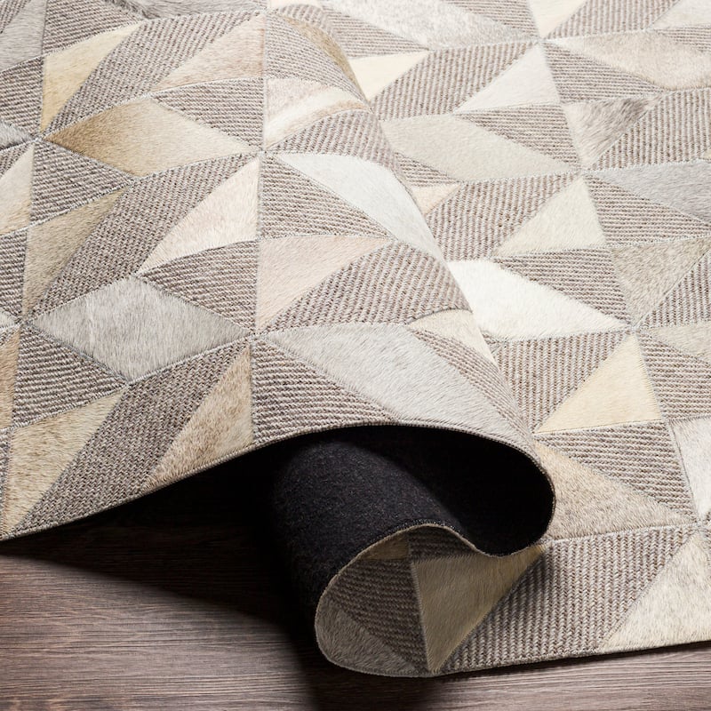 Surya Medina Modern Hair-on-hide Leather Area Rug