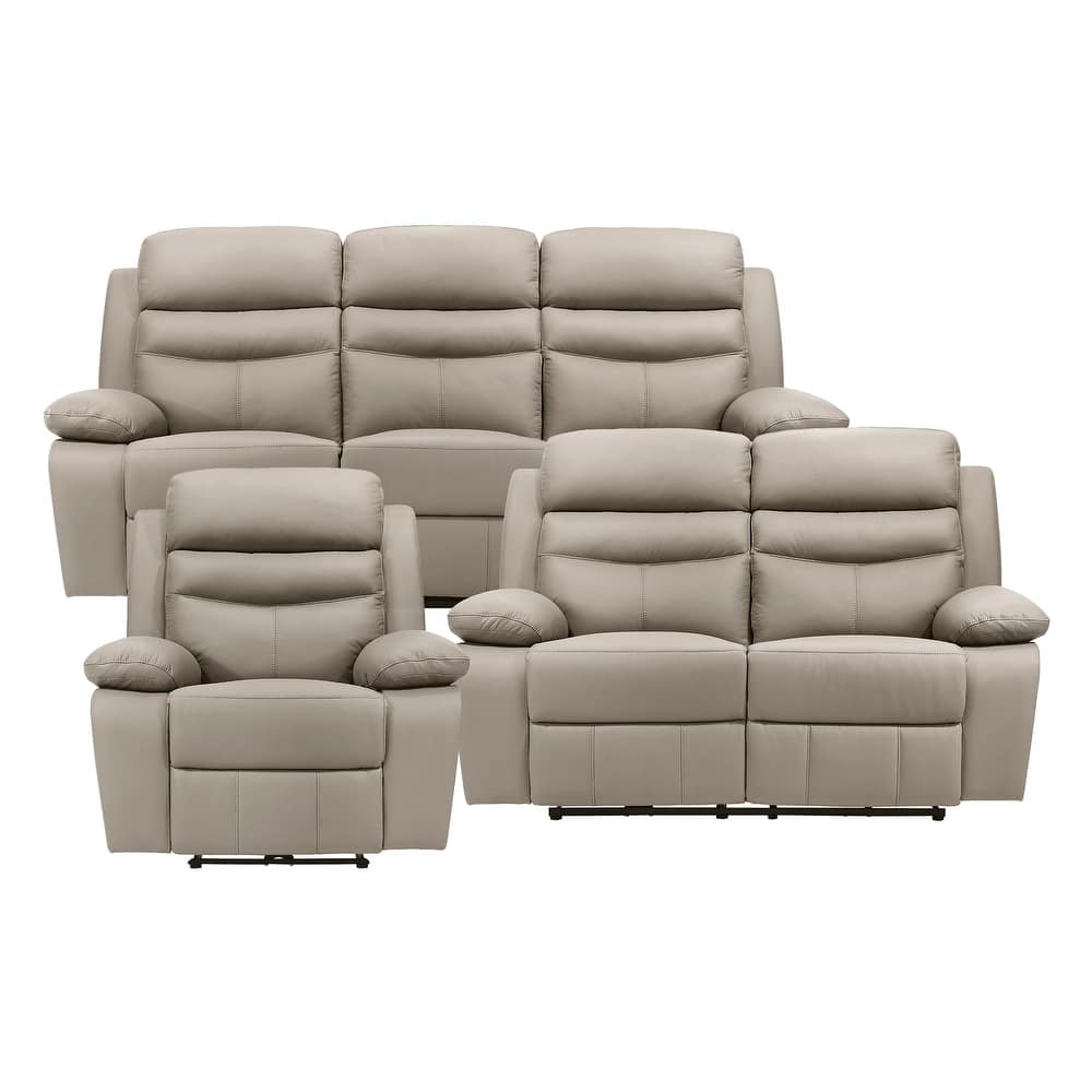Fremont & Park Peperomia 3-Piece Leather Match Power Reclining Sofa Set