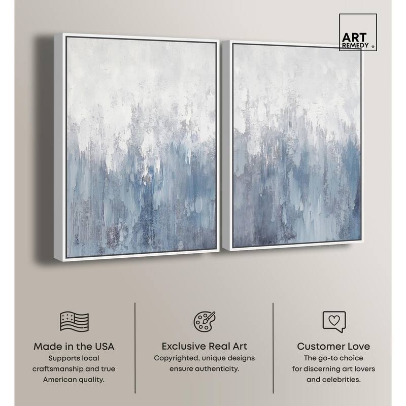 Frosted Glass Canvas Set of 2 by Art Remedy