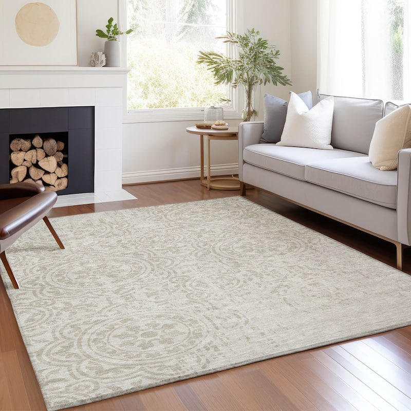 Machine Washable Indoor/ Outdoor Chantille Vintage Suzani Rug